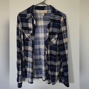 Ladies Blue flannel shirt Bella D Size XL